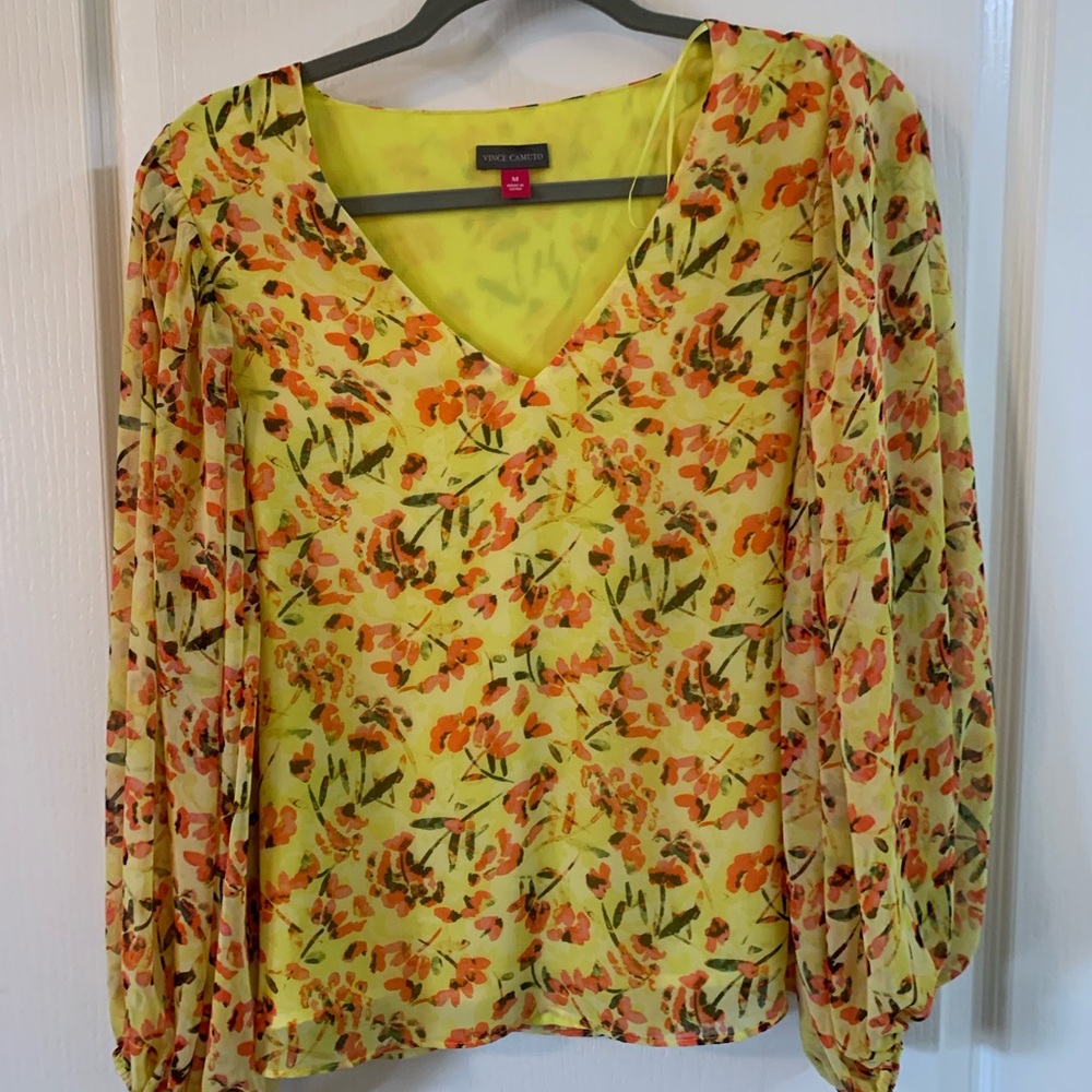 Vince Camaro Yellow Blouse